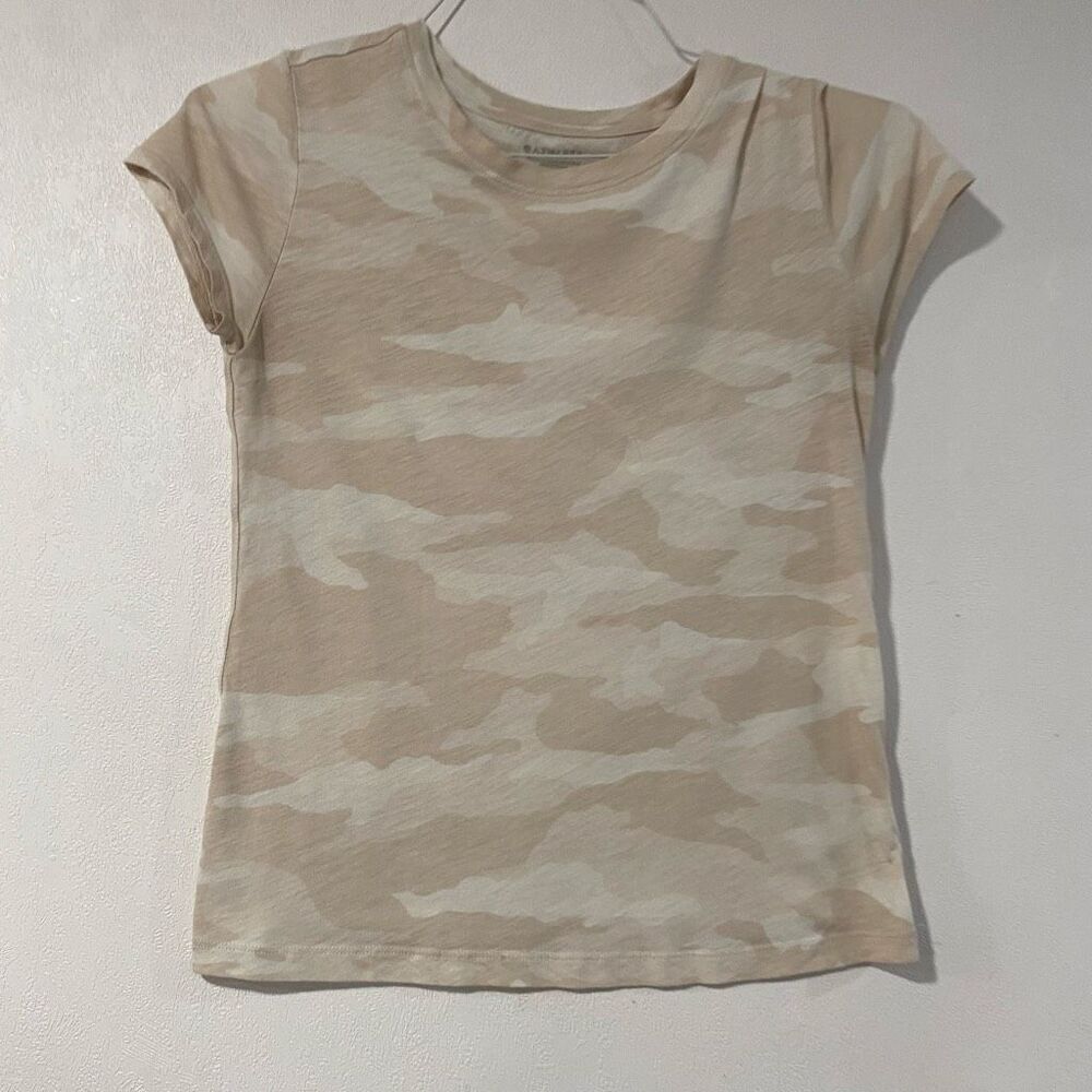 Athleta Girl Camo Athletic T-Shirt XXS Beige Camouflage Activewear Top